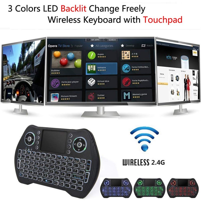 Upvivi Backlit Mini Keyboard,2.4GHz Wireless Mini Keyboard with Touchpad Mouse Handheld Remote Control for PC, Raspberry Pi 2, Pad, Smart TV, Android TV Box - Image 2